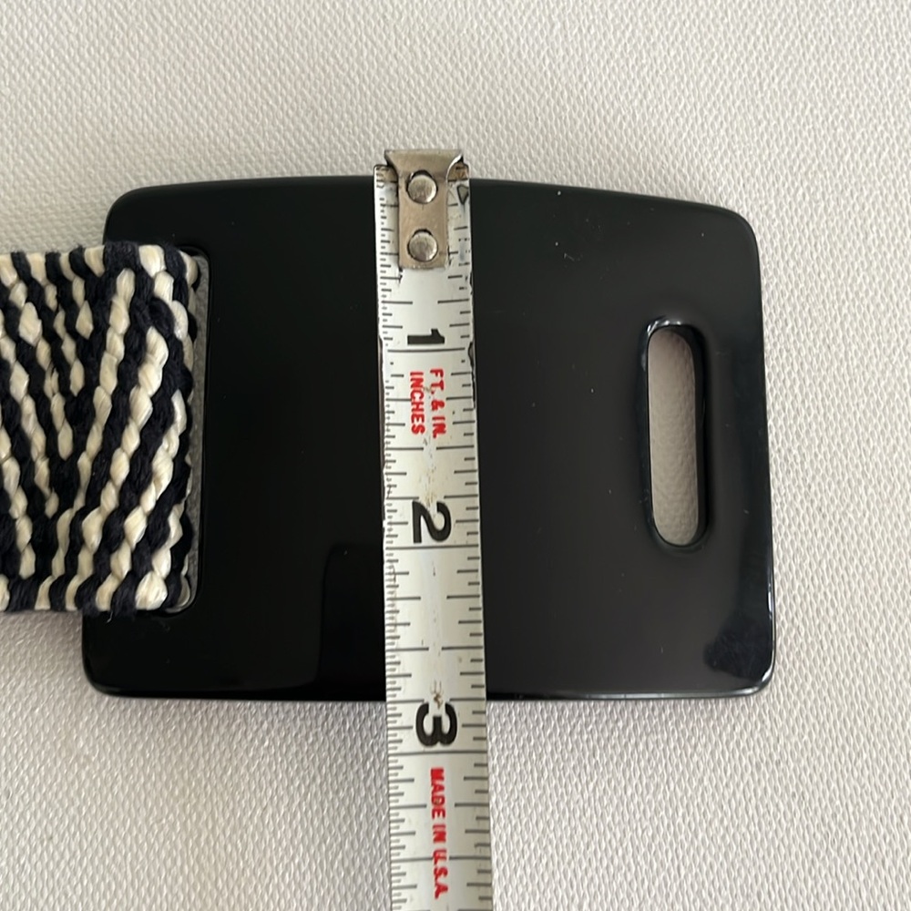 Black and White Electric Patterned Belt - Picture 7 of 7
